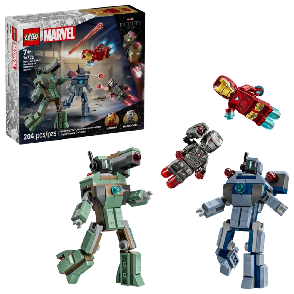 Lego | Iron Man y Máquina de Guerra vs. Drones de Hammer