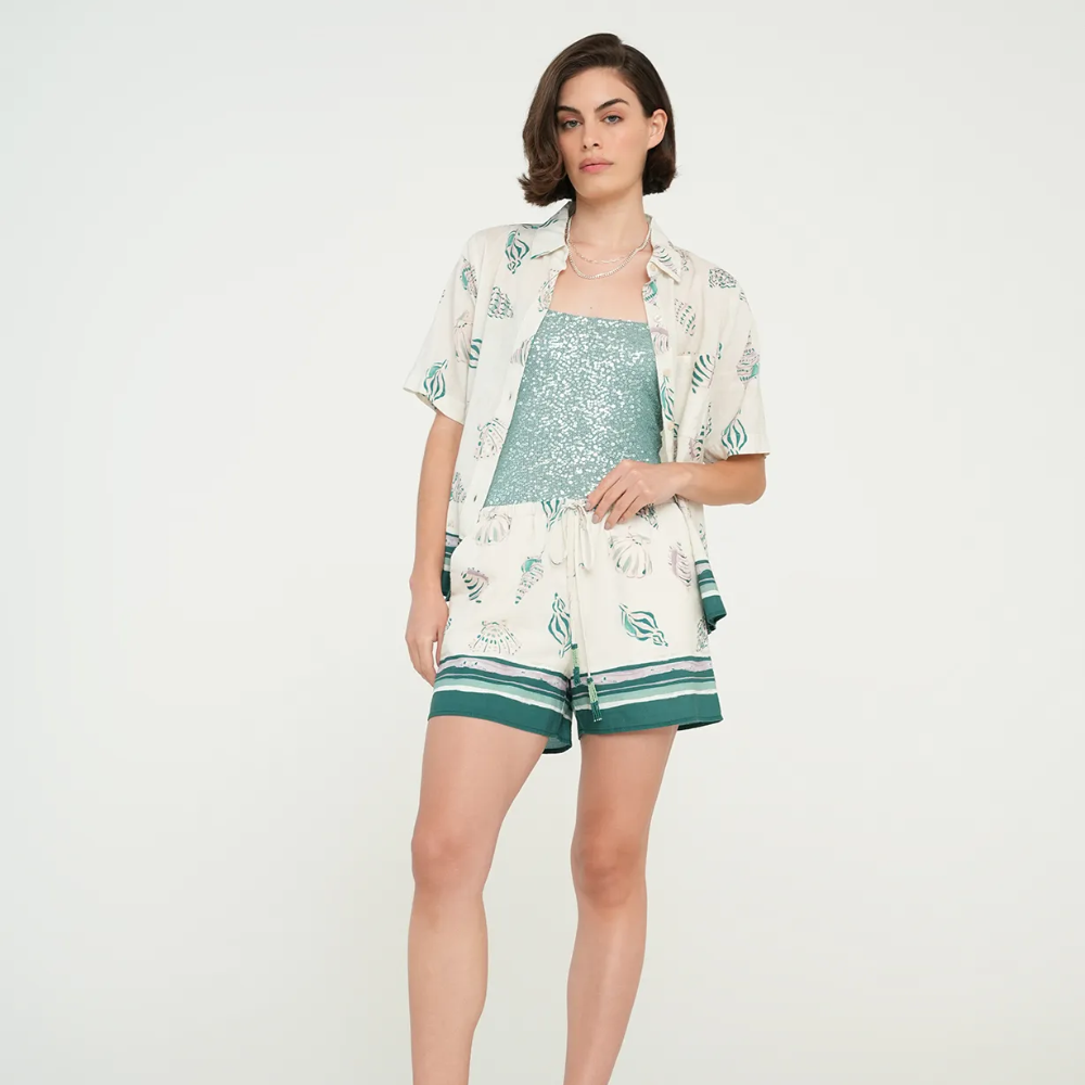 Naf Naf | Camisa Manga Corta Con Estampado Marino