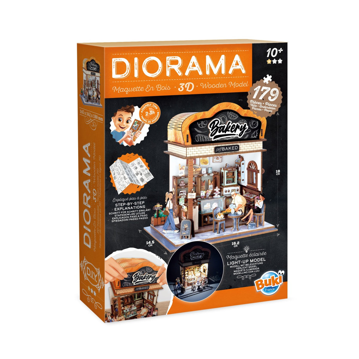Buki | Diorama de panadería en miniatura con luz LED