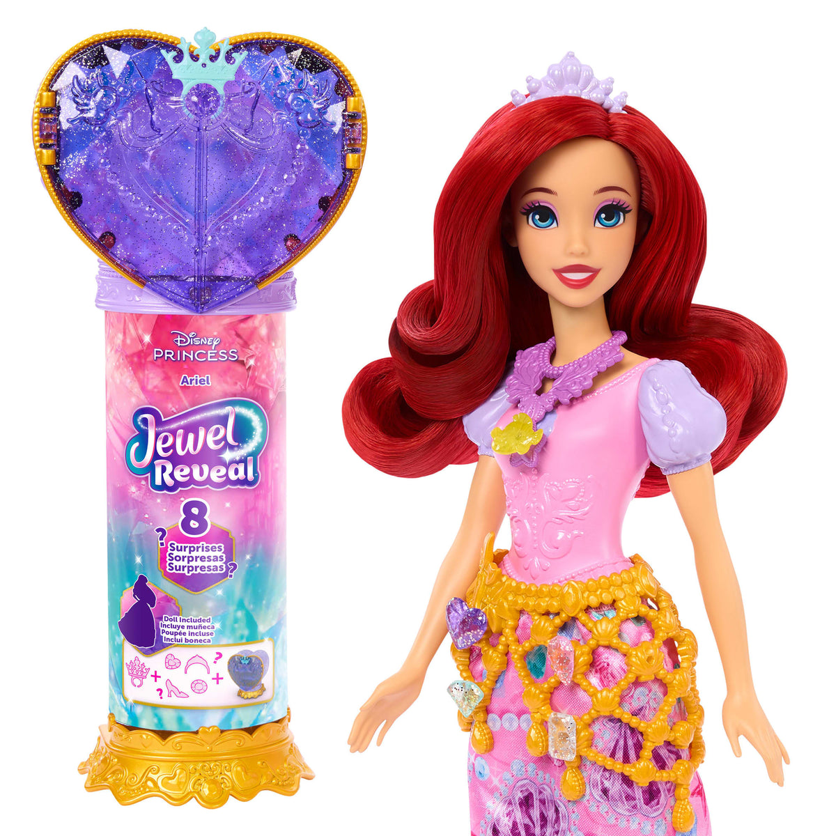 Disney Princess | Muñeca Reveal Ariel con accesorios sorpresa