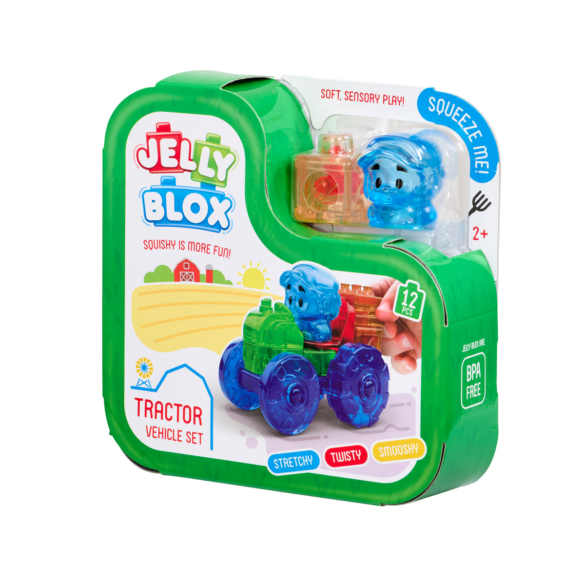 Jelly Blox | Set Tractor de 12 bloques sensoriales