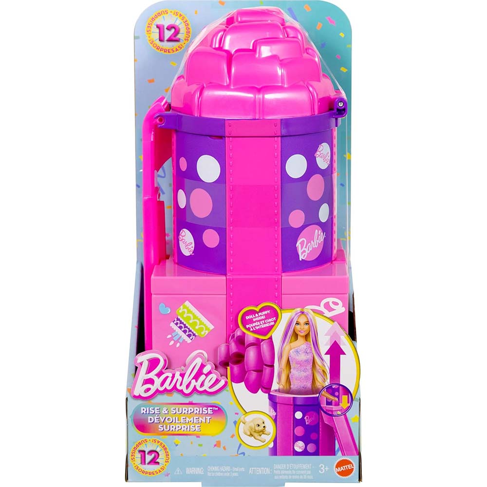 Barbie | Muñeca Party Unboxed con mascota y resbaladilla