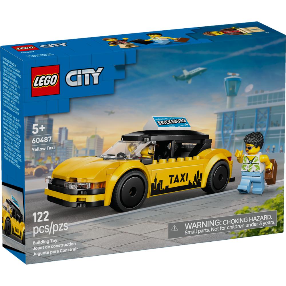 LEGO City | Taxi amarillo para construir, 122 piezas