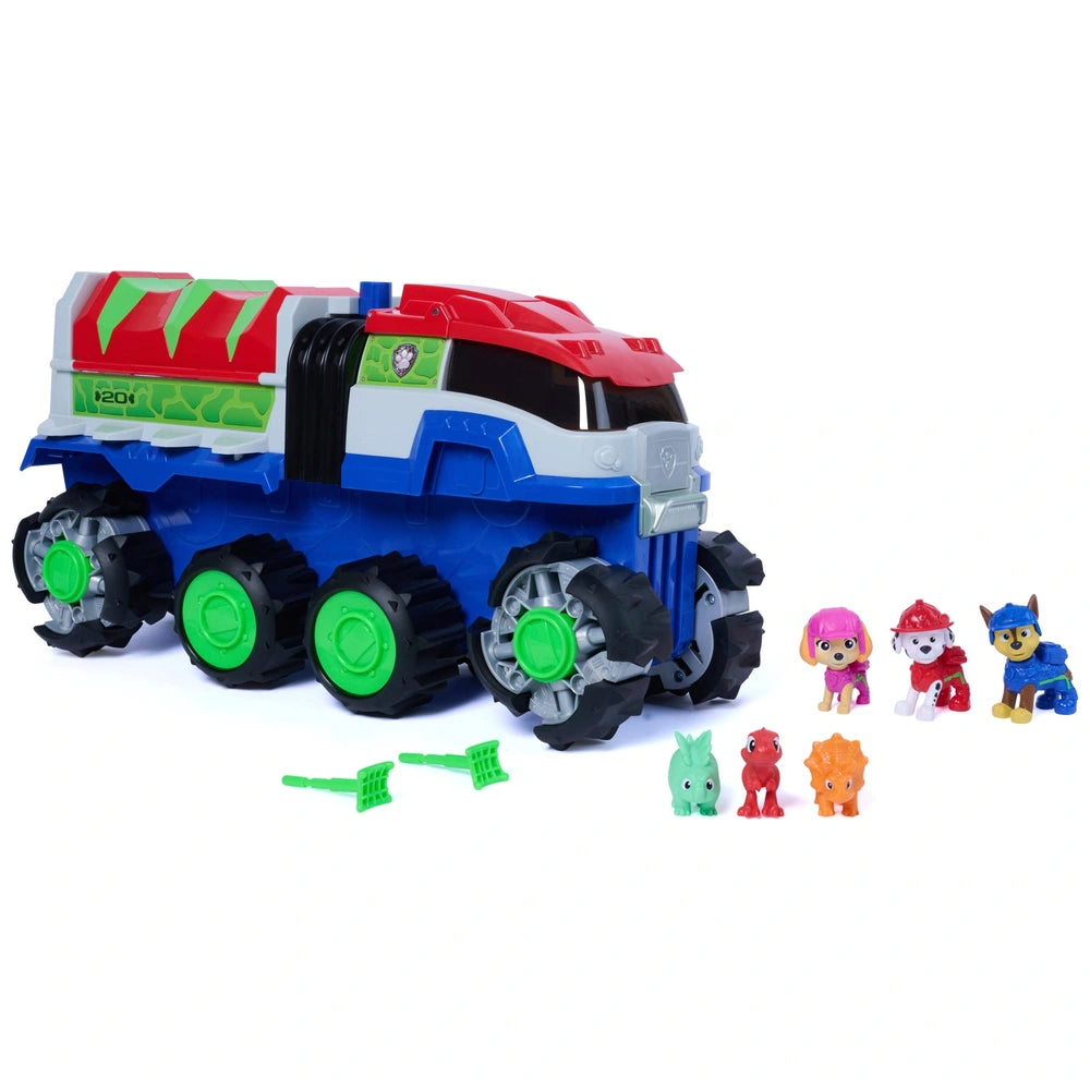 Paw Patrol | Vehículo Ultimate Dino Hauler con figuras y dinosaurios