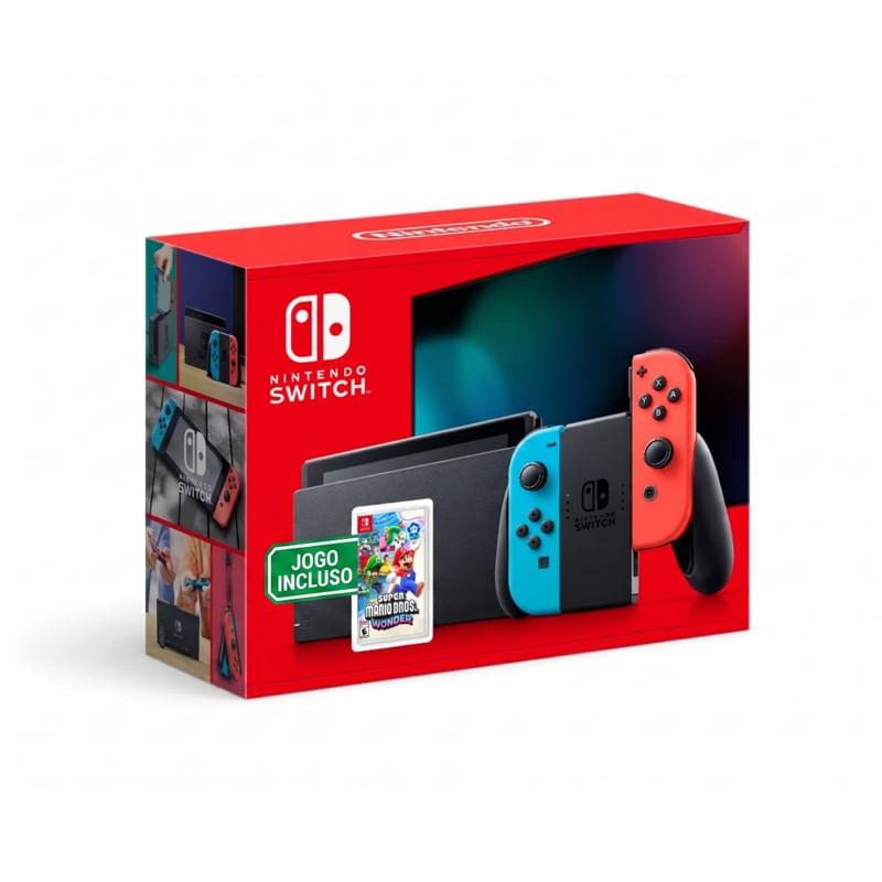 Nintendo | Consola Nintendo Switch neón con Super Mario Bros. Wonder