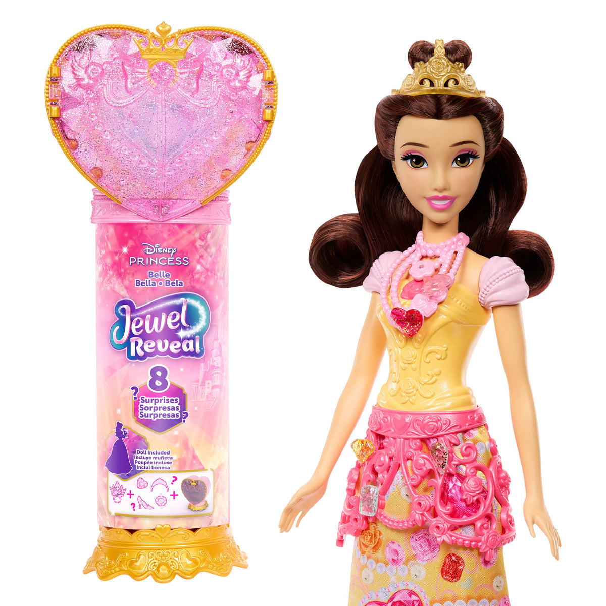 Disney Princess | Muñeca Reveal Bella con accesorios sorpresa