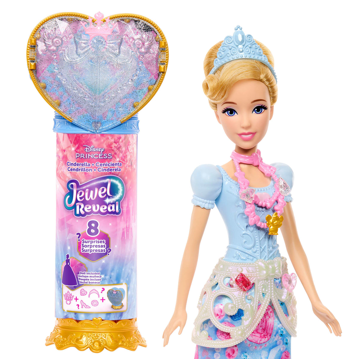 Disney Princess | Muñeca Reveal Cenicienta con accesorios sorpresa