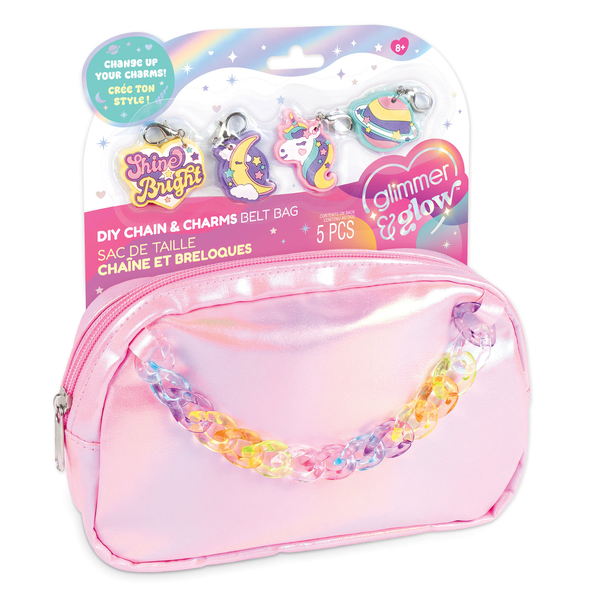 Make It Real | Bolso DIY Chain & Charms Glimmer & Glow para personalizar