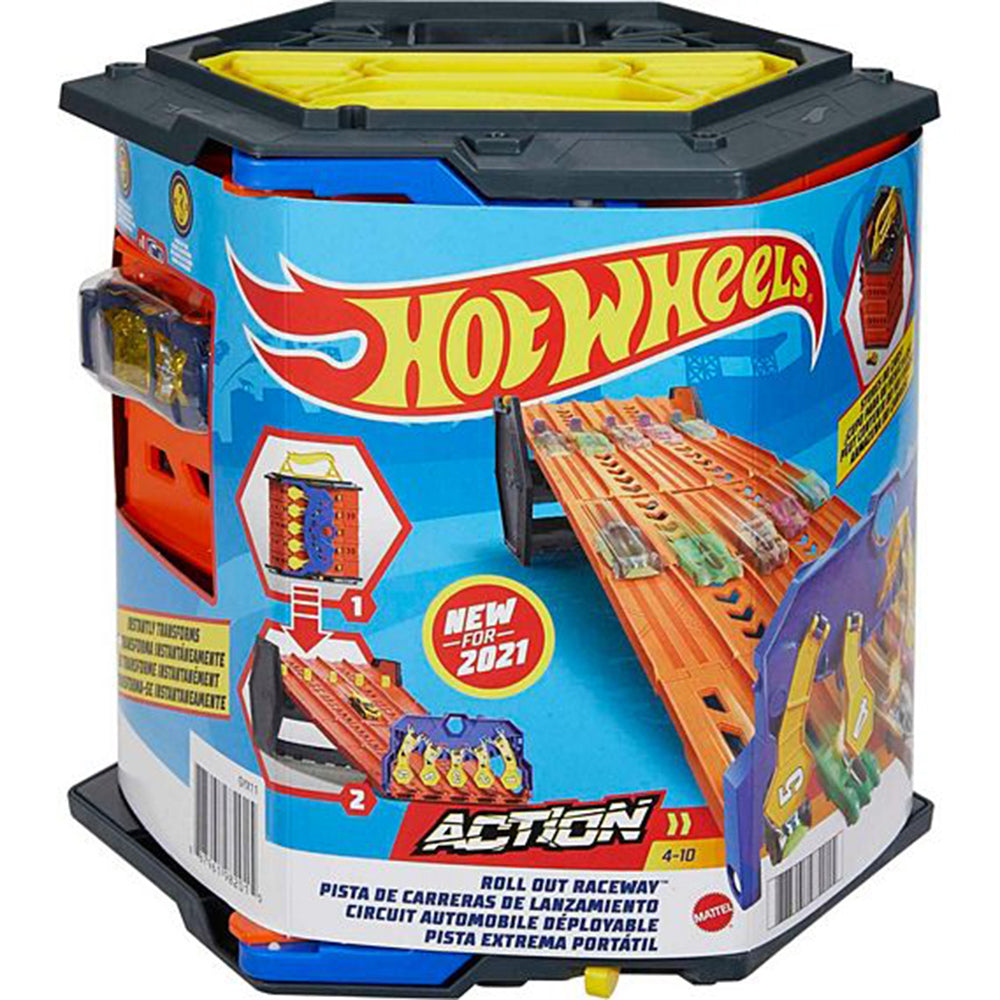 Hot Wheels | Maletín con pista de 5 carriles y espacio para 80 autos