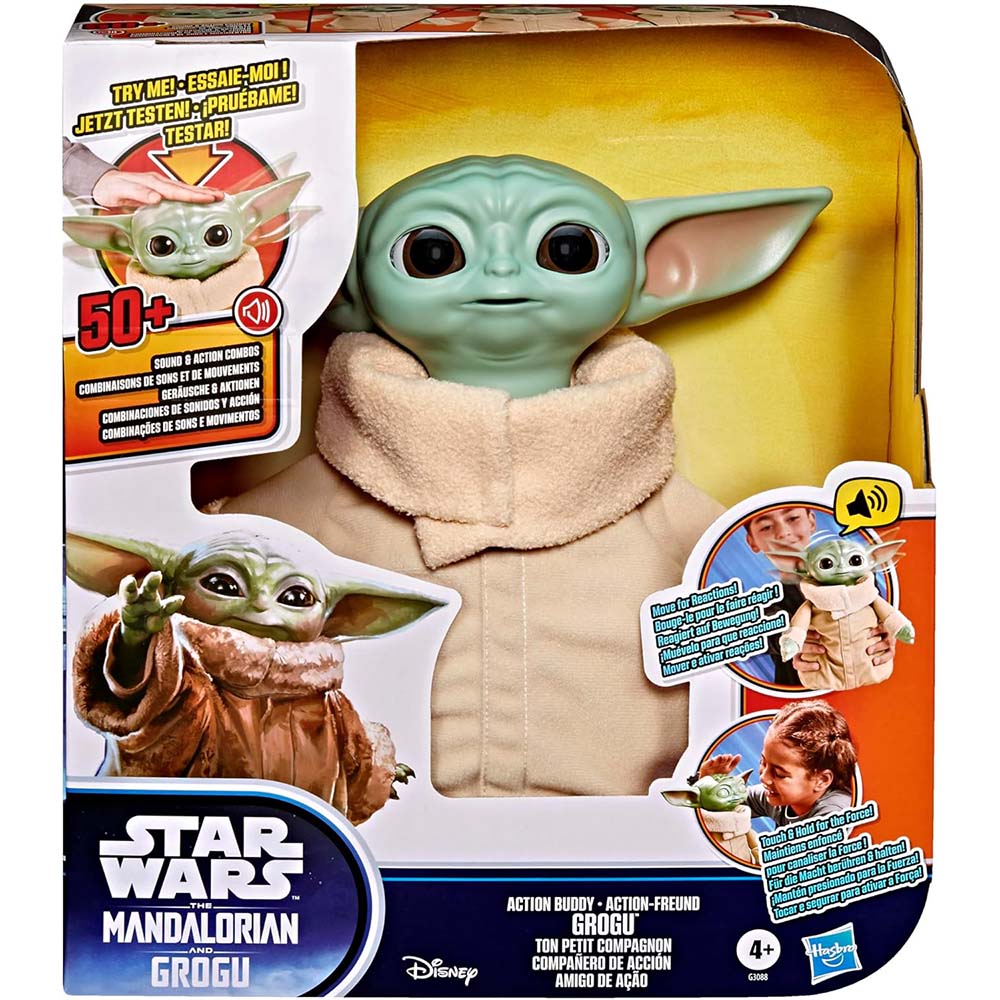 Star Wars | Peluche interactivo Grogu Action Buddy con sonidos y movimientos