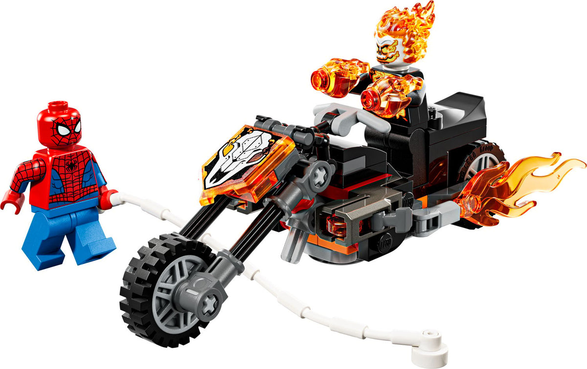 LEGO Marvel | Spider-Man contra Ghost Rider en motocicleta, 72 piezas