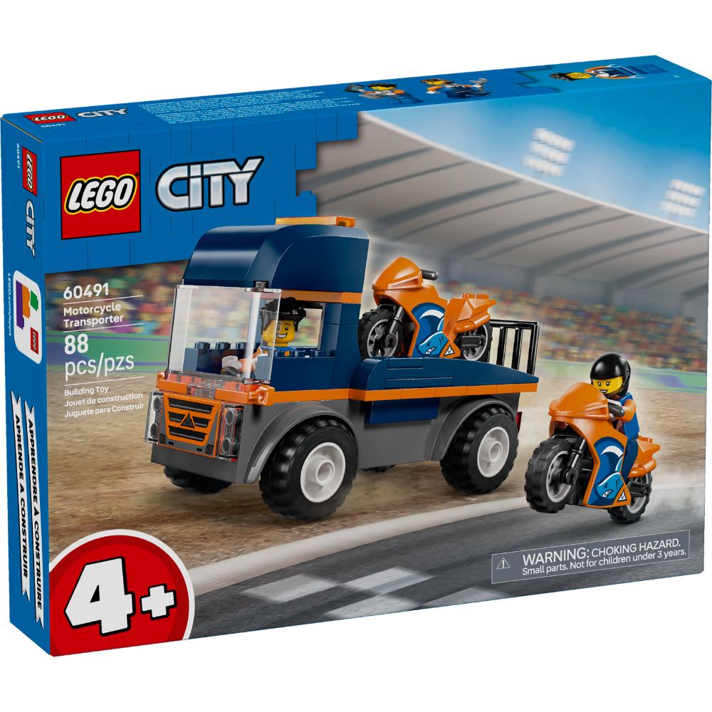 LEGO City | Camión transportador de motocicletas, 88 piezas
