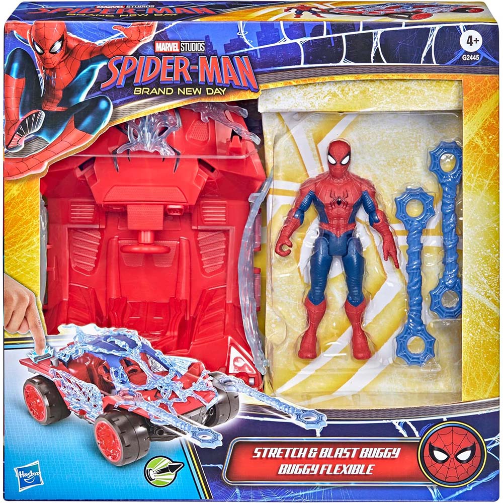 Spider-Man | Vehículo Stretch Blast Buggy con figura de Spider-Man ...