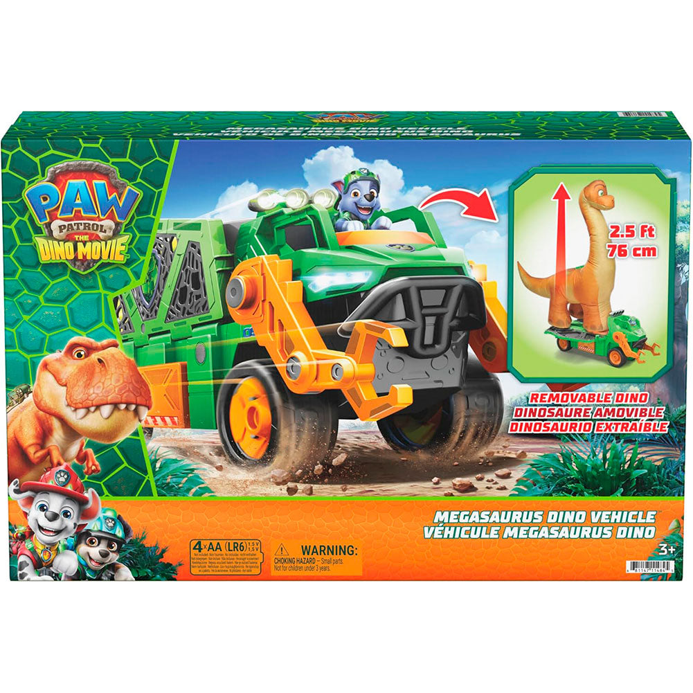 Paw Patrol | Vehículo Megasaurus Dino con Rocky