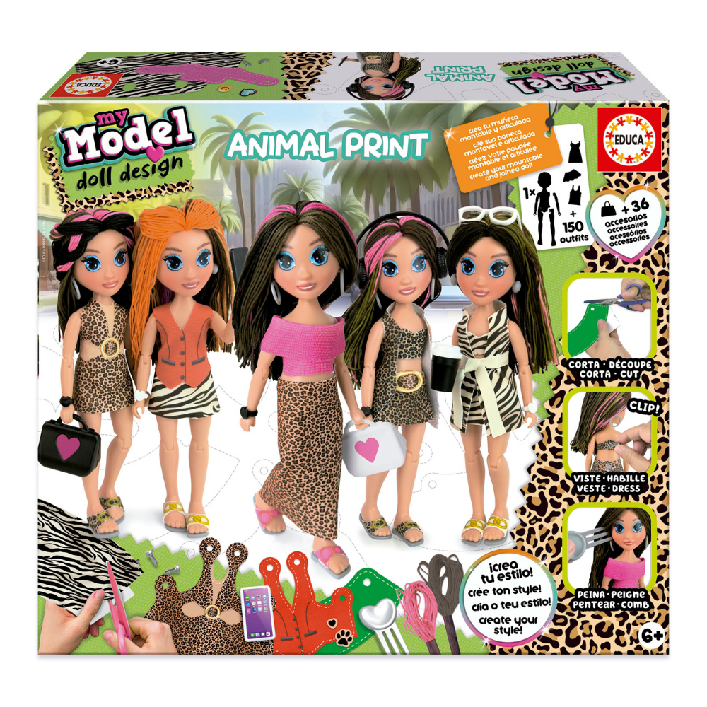 Educa | Set Diseñador de Muñecas Modelos de Animales salvajes