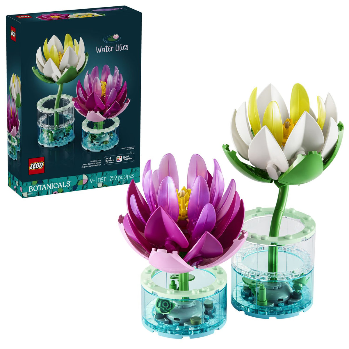 LEGO Botanicals | Nenúfares para construir, 259 piezas