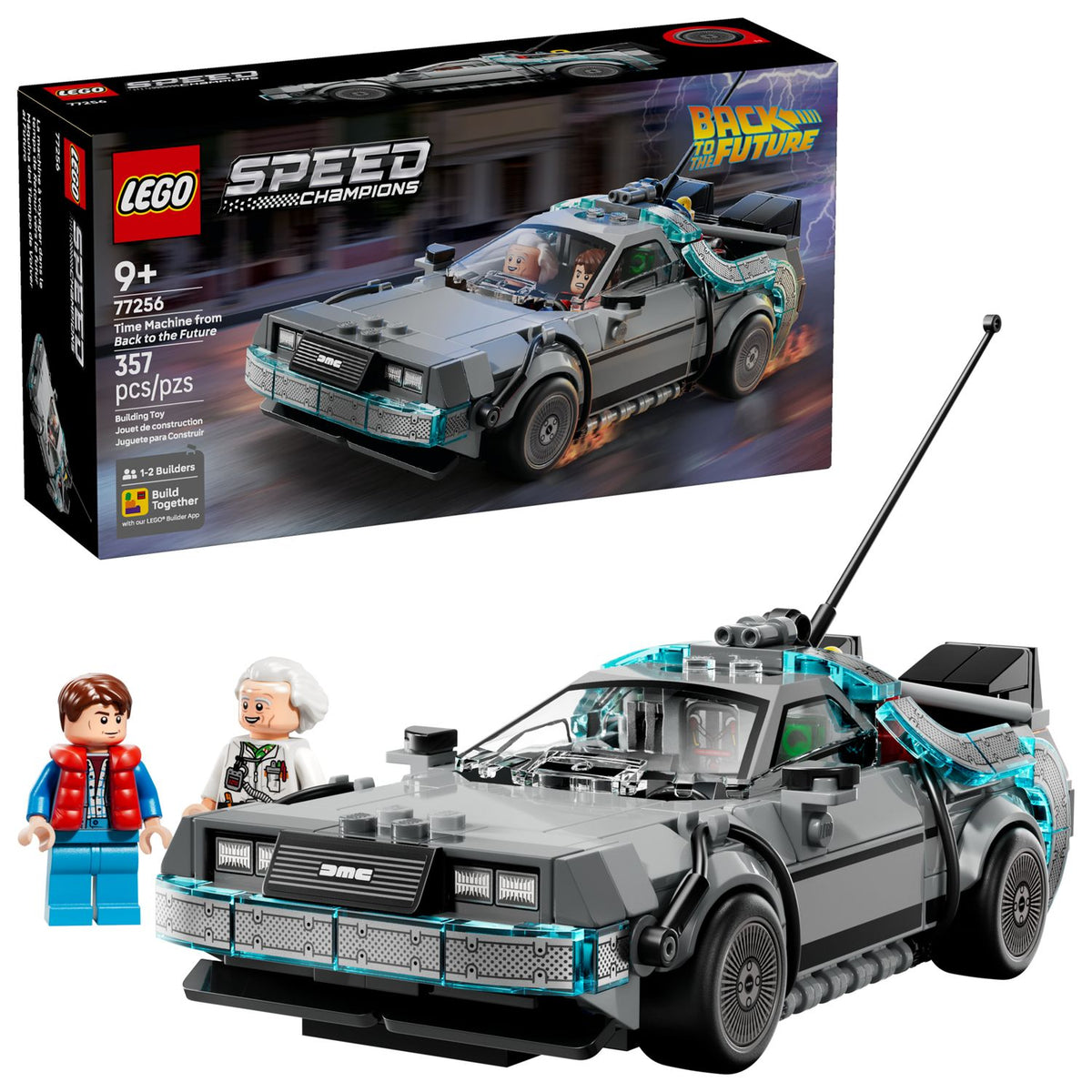 LEGO Speed Champions | Máquina del tiempo de Volver al Futuro, 357 piezas