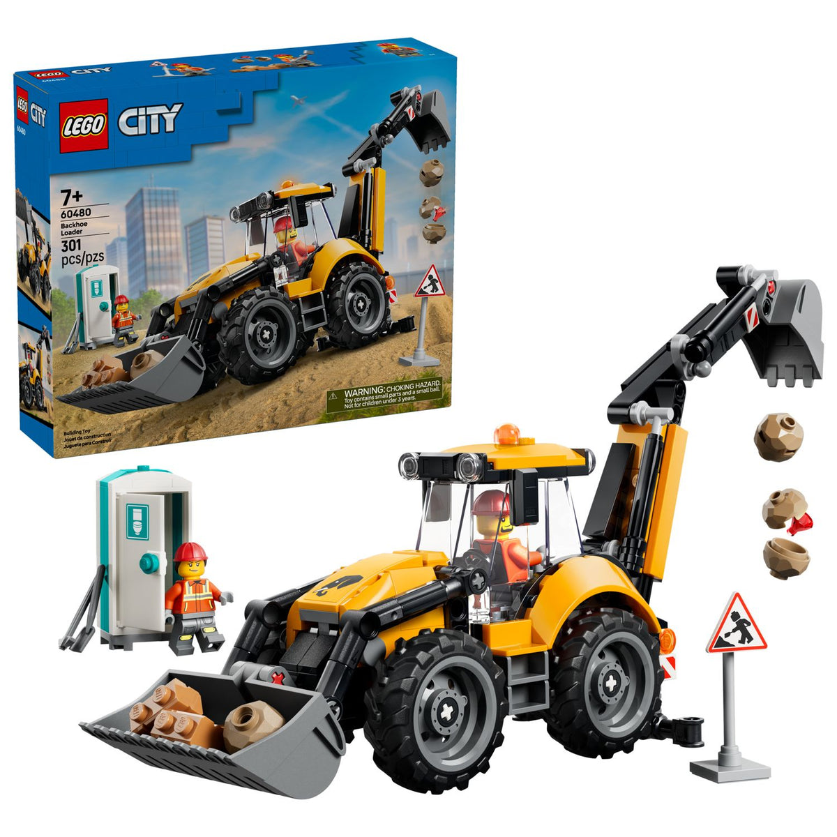LEGO City | Retroexcavadora para construir, 301 piezas