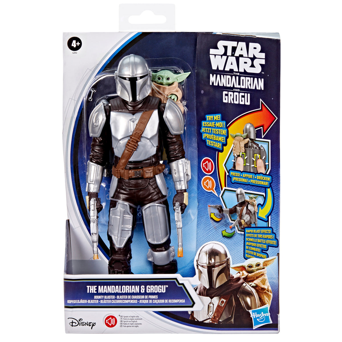 Star Wars | Figura electrónica The Mandalorian con Grogu