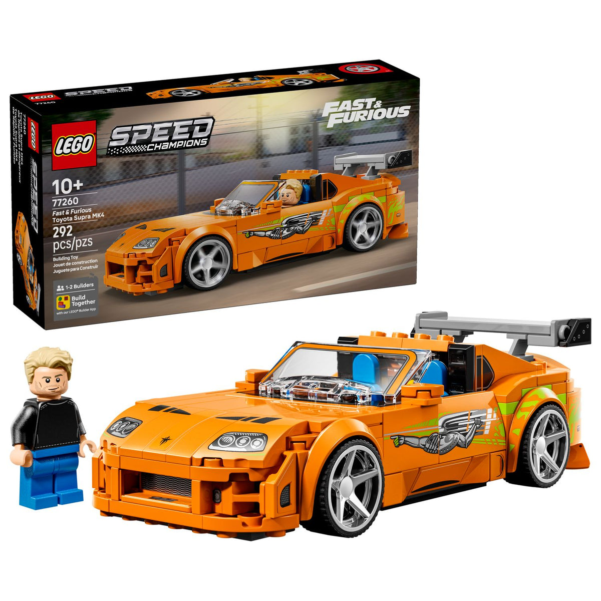 LEGO Speed Champions | Toyota Supra MK4 de Fast & Furious, 292 piezas