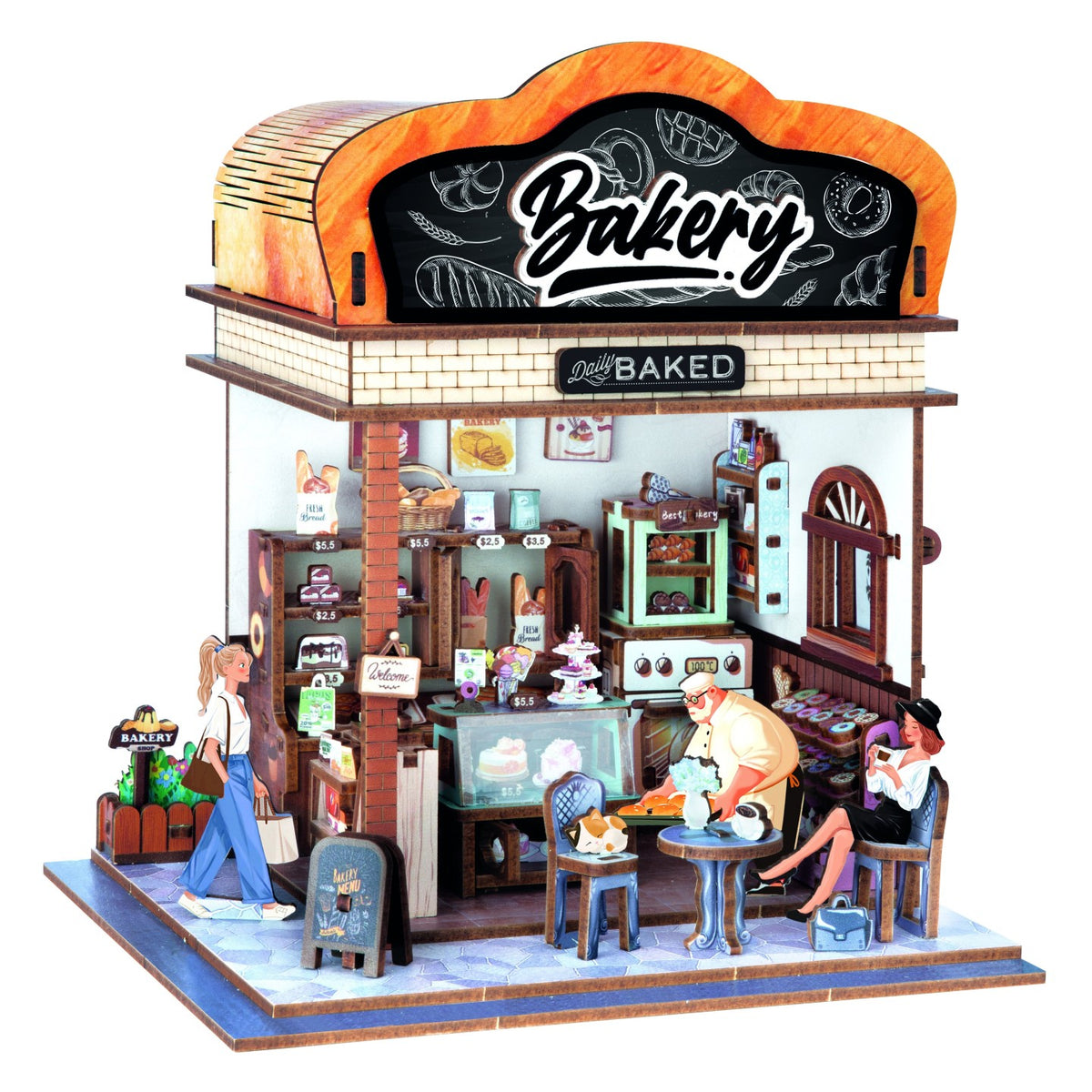 Buki | Diorama de panadería en miniatura con luz LED