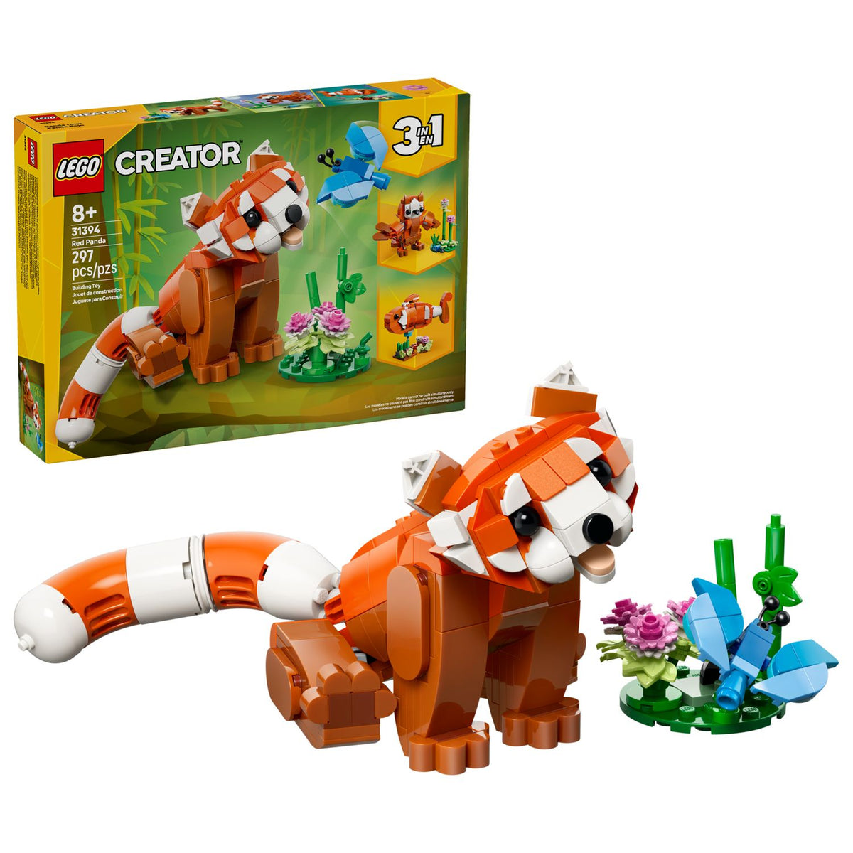 LEGO Creator | Panda rojo Creator 3 en 1, 297 piezas