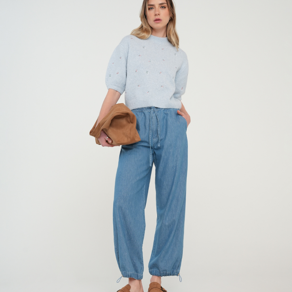 Naf Naf | Pantalón Baggy En Denim