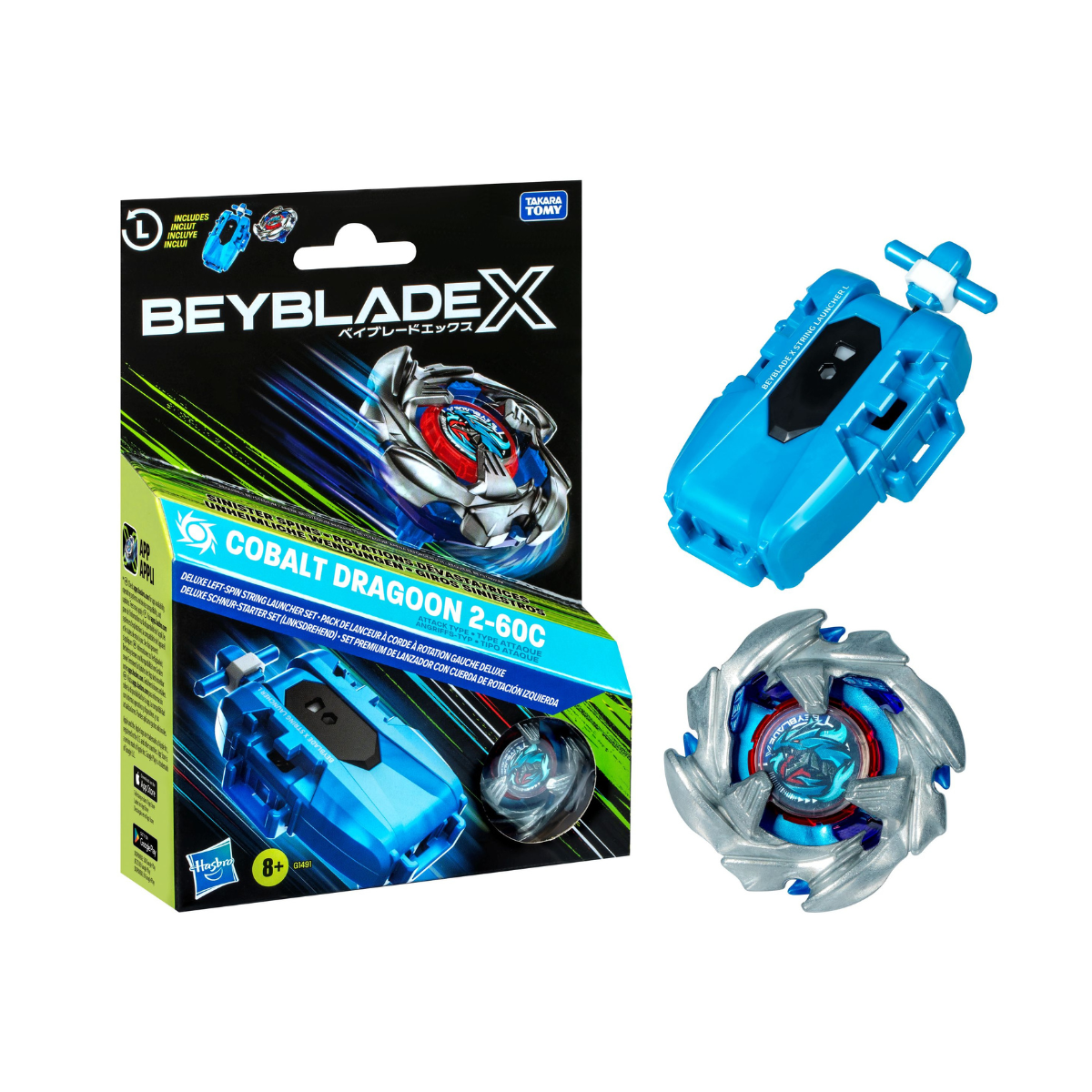Beyblade X Cobalt Dragoon 2-60C Launcher Set - Felix Online