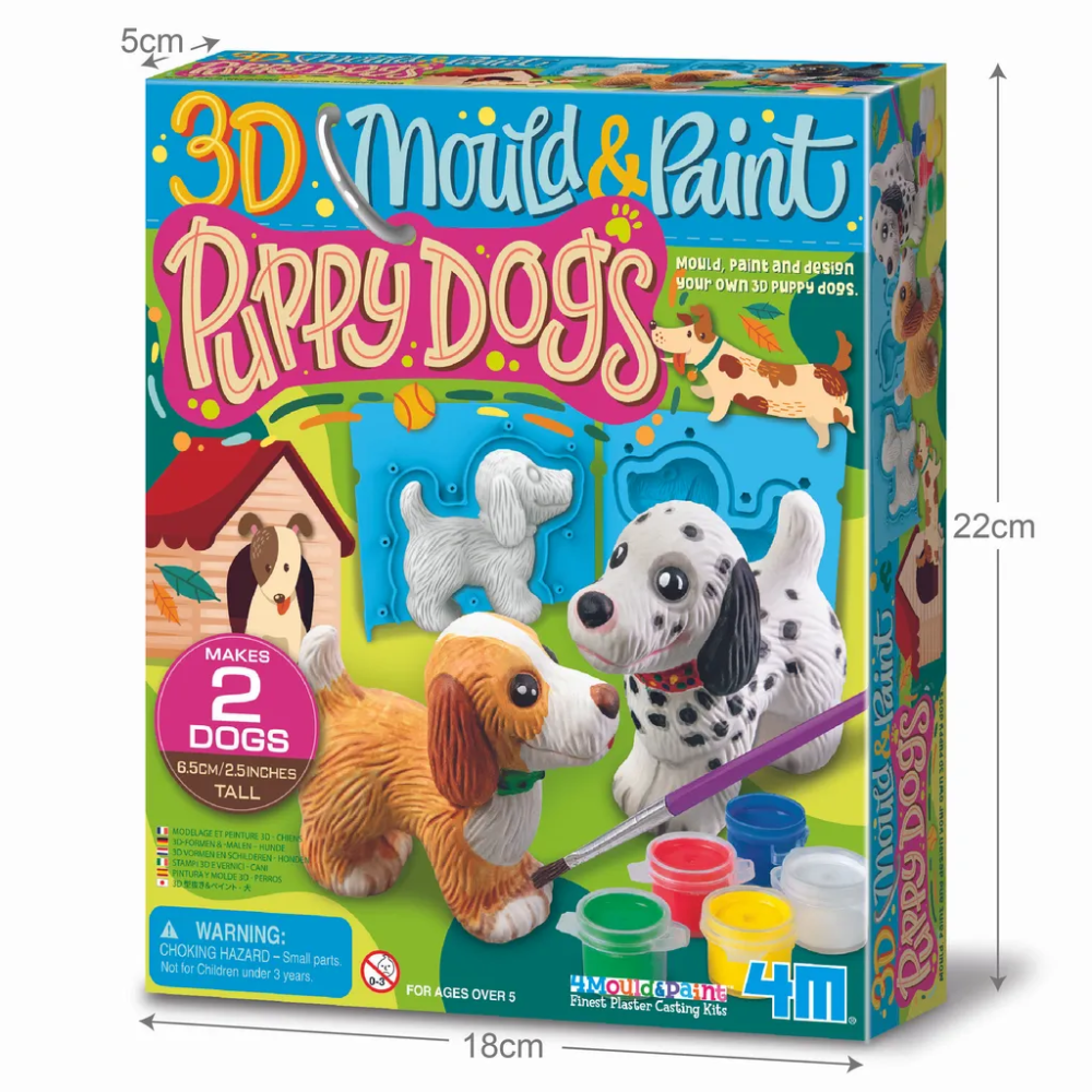 4M | Moldes y Pinturas Perros Cachorros 3D