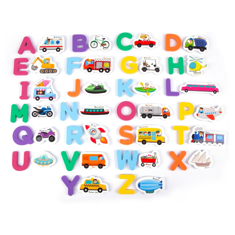Grow&#39;n Up | Crayola - Set Alfabético con Vehículos Magnéticos