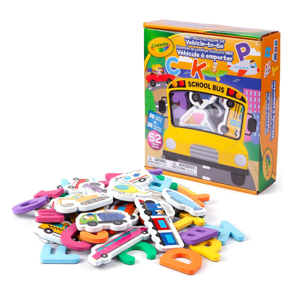 Grow&#39;n Up | Crayola - Set Alfabético con Vehículos Magnéticos