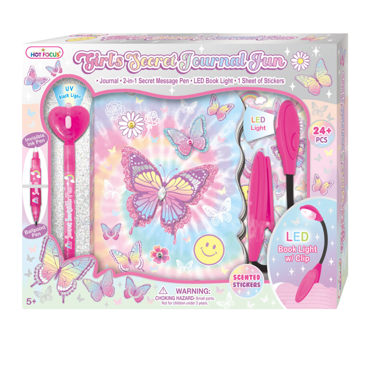 Girl&#39;s Secret Journal Fun Tie Dye Butterfly