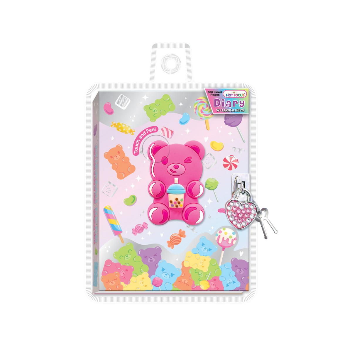 Diario con Cerradura y Llaves Gummy Bear