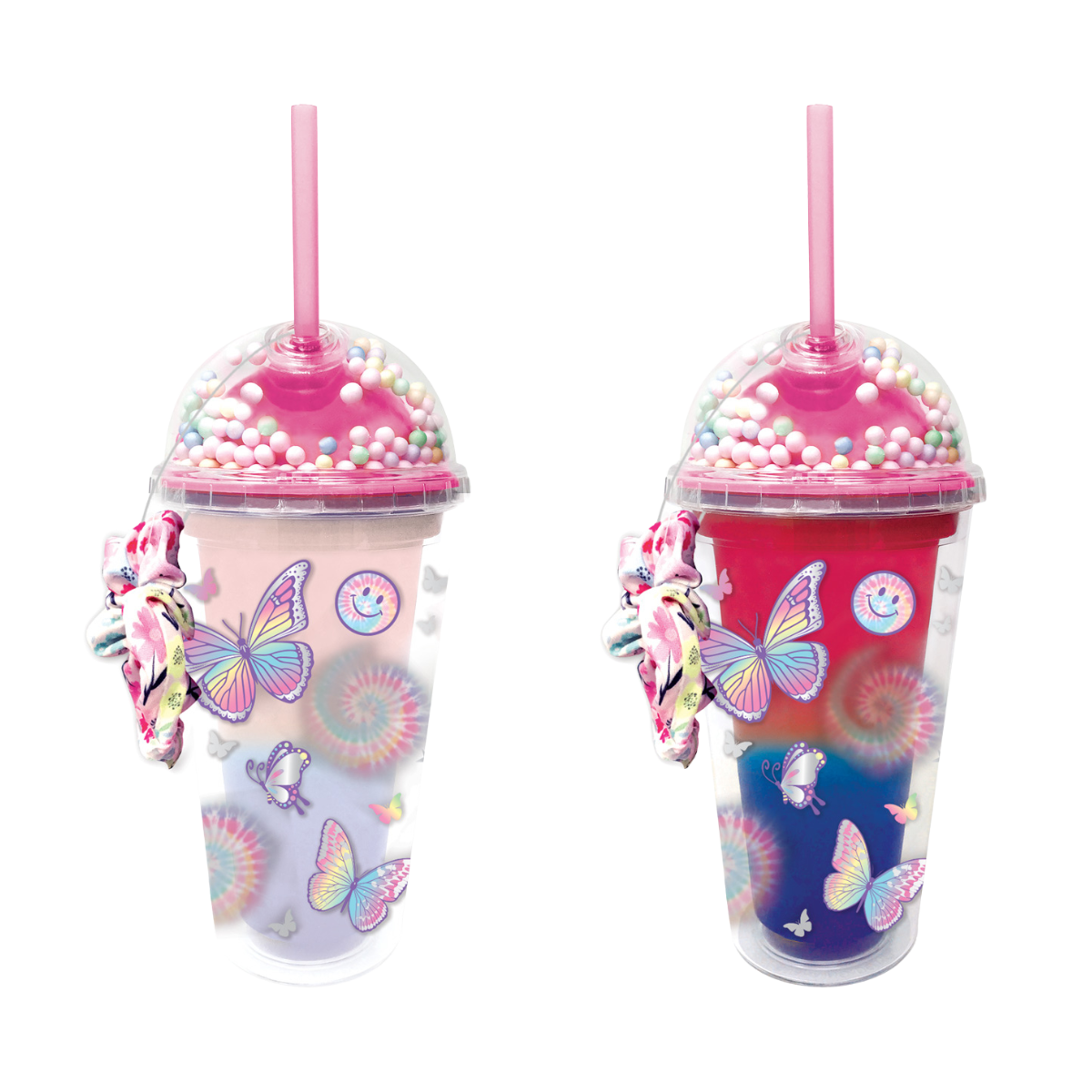 Color Changing Tumbler Tie Dye Butterfly