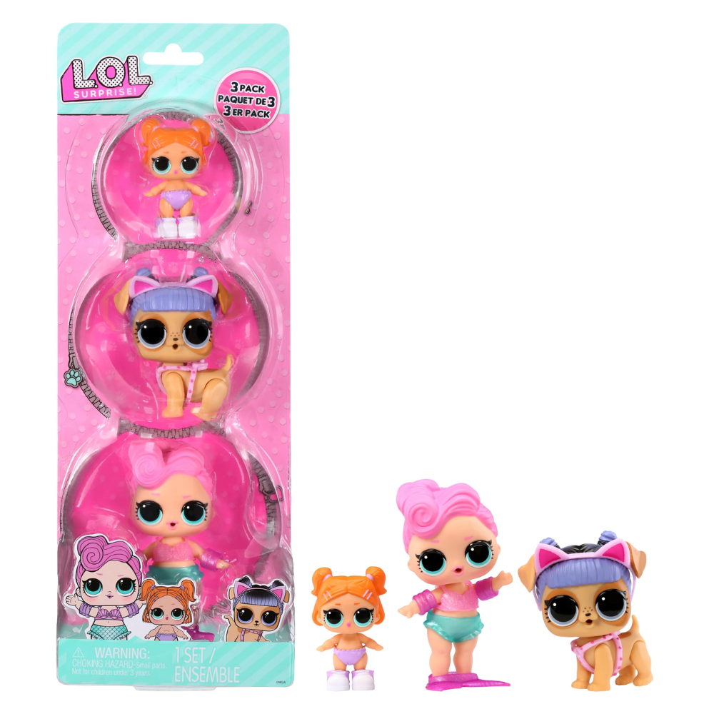L.O.L. | Pack 3 Bebé/Mascota/Hermana Pequeña