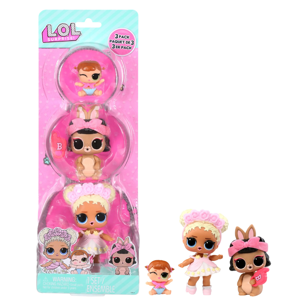 L.O.L. | Pack 3 Bebé/Mascota/Hermana Pequeña