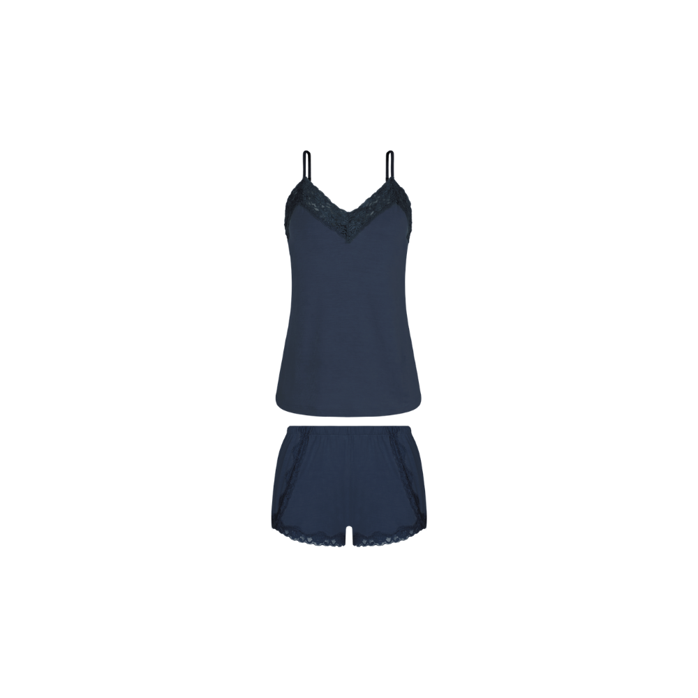 Hope | Short Doll De Tirantes Finos En Viscosa Y Encaje Happy