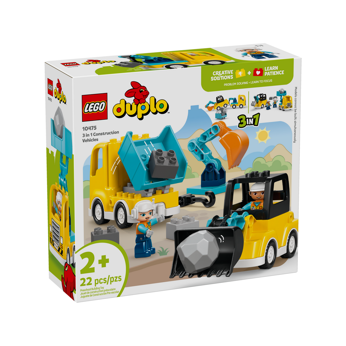 Lego® Duplo® | Mi Pueblo Vehículos De Construcción “3 En 1”