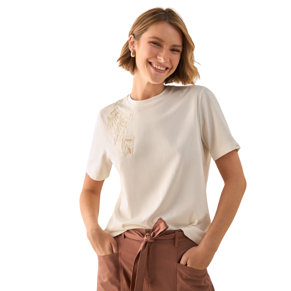 Esprit | Camiseta con Bordado Floral