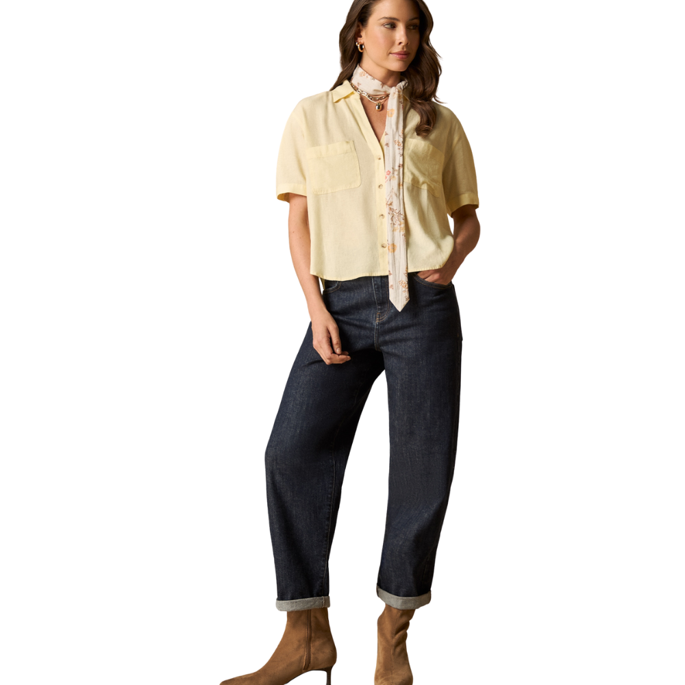 Esprit | Camisa Manga Corta Con Bolsillos Frontales Para Mujer