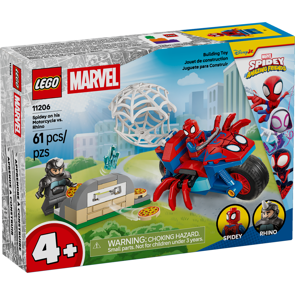 Lego® ǀ Marvel Spidey Y Sus Sorprendentes Amigos Spidey En Su Moto Vs. Rhino