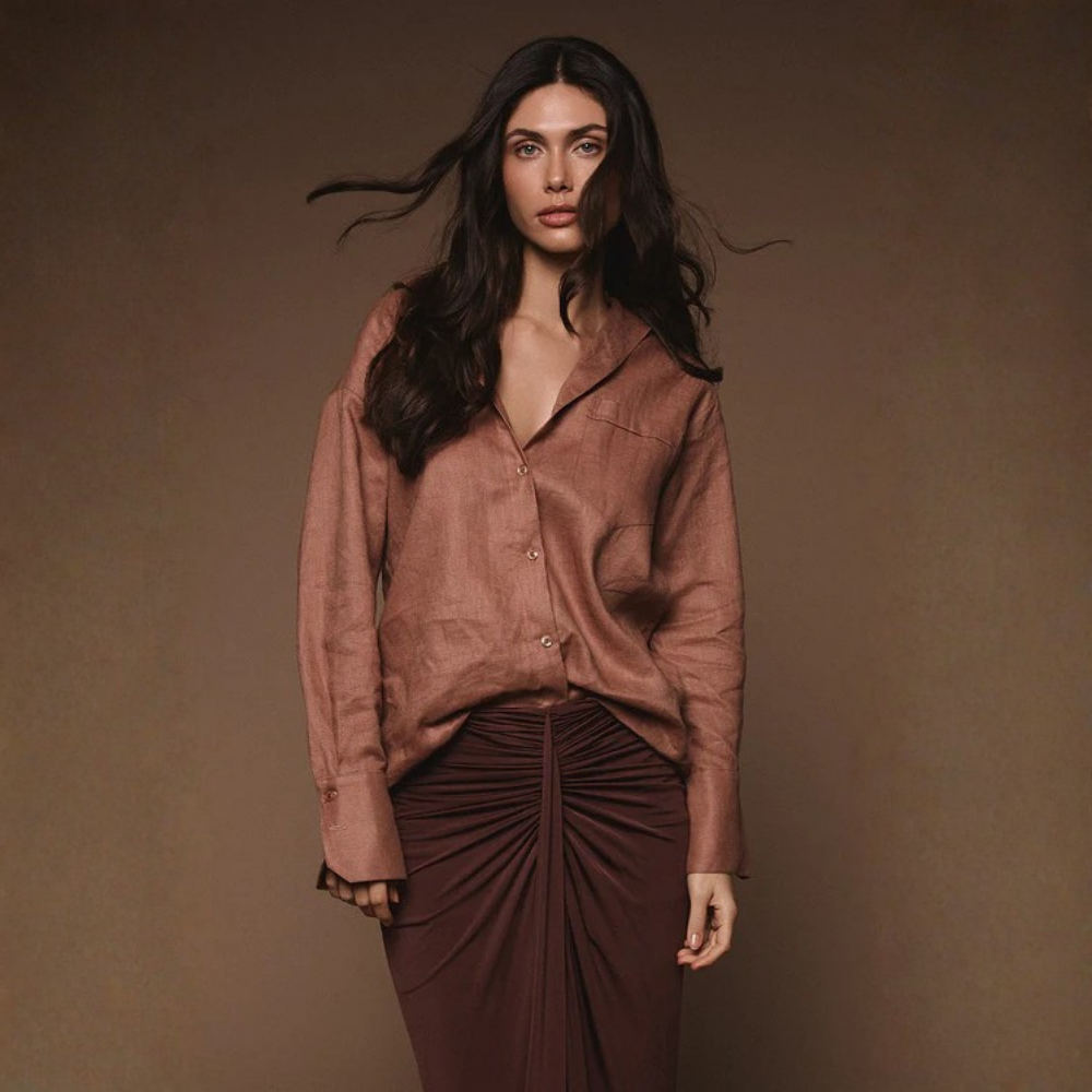 Camisa Giorgina Padova color Rosa, look completo