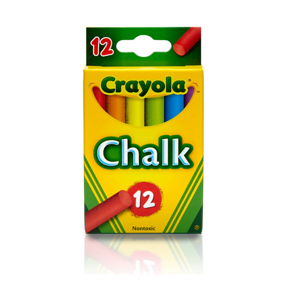 Crayola | Tiza Infantil Multicolor, 12 Unidades