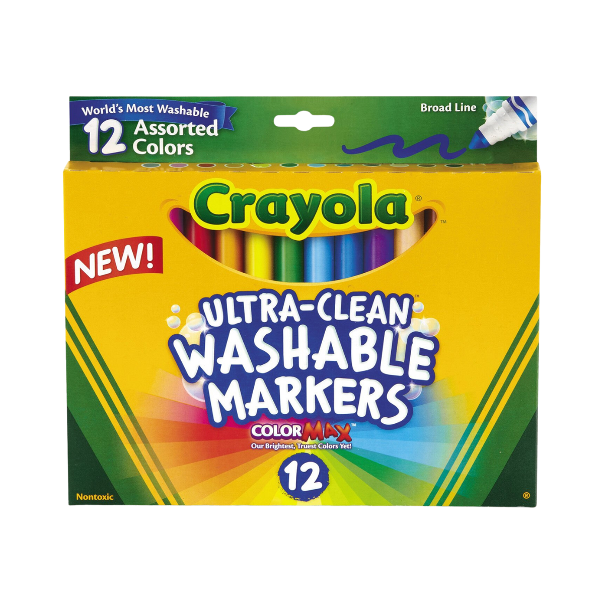 12 Ultra-Clean Washable Markers