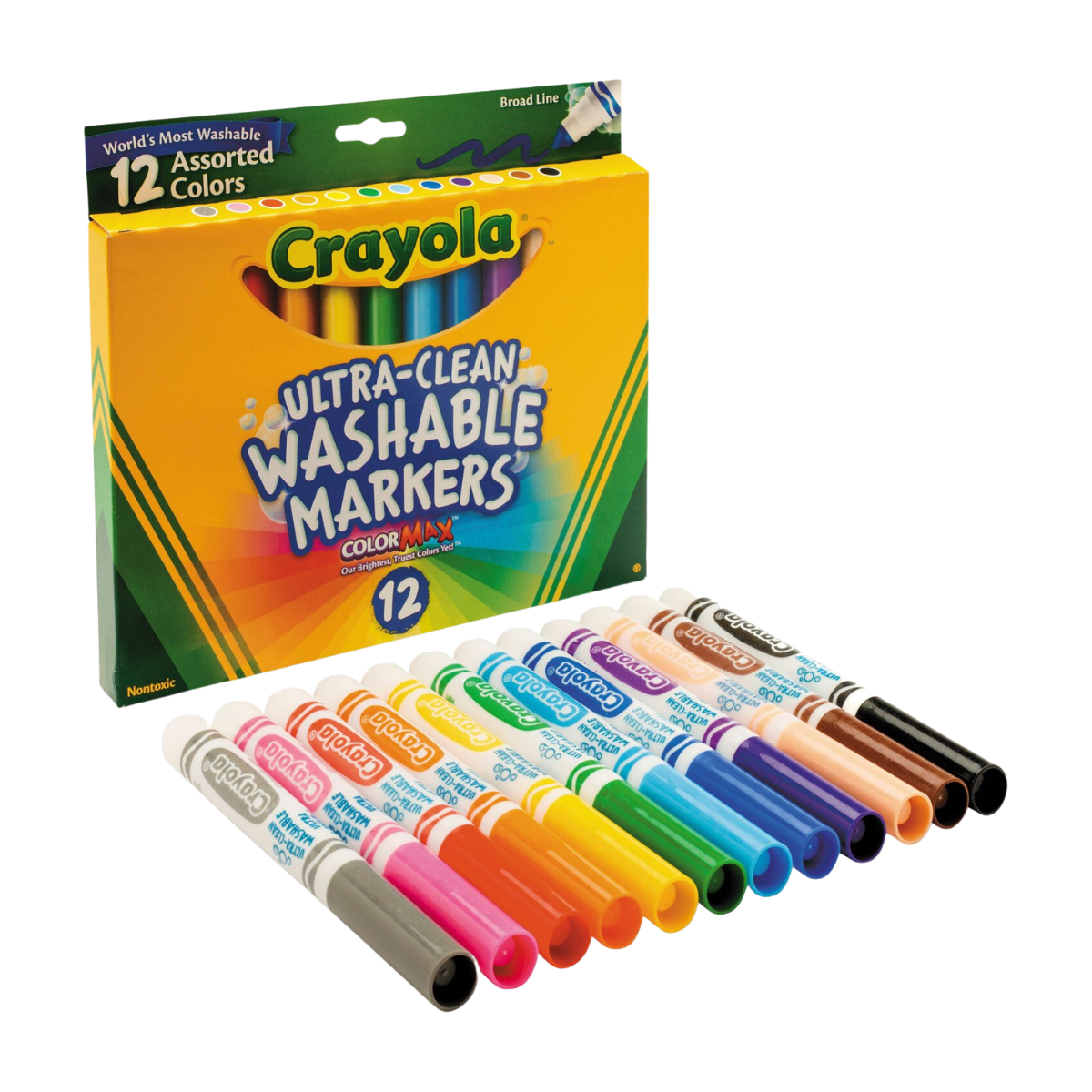 12 Ultra-Clean Washable Markers
