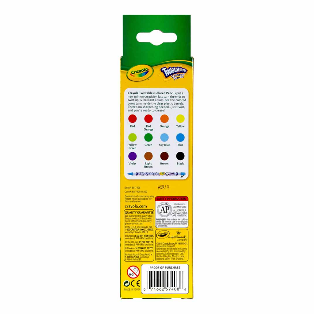 Crayola | Lápices de Colores Twistables - Felix Online
