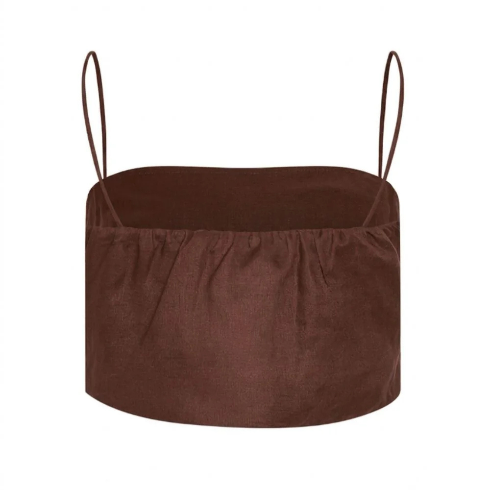 Crop Top Notre-Dame bordado floral lino - detalle bordado artesanal relieve crema lino navy