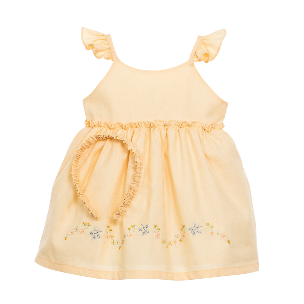 Chaticos | Vestido Con Accesorio Para Bebé