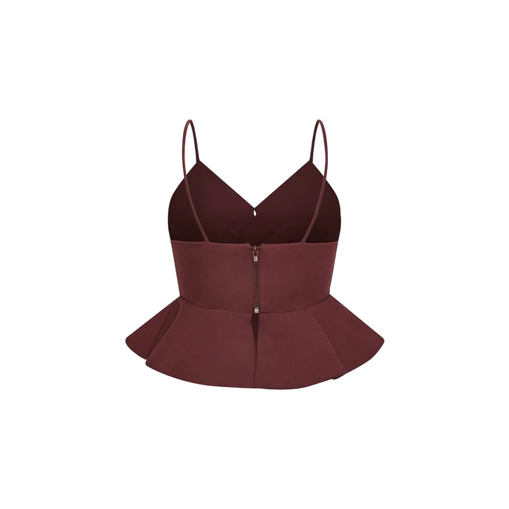 Padova | Crop Top Savia 130-Ruby Wine