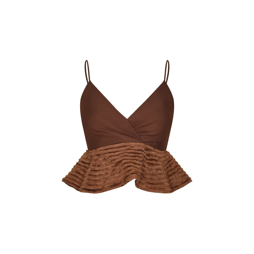 Padova | Crop Top Bora Strapless 148-Chocolate